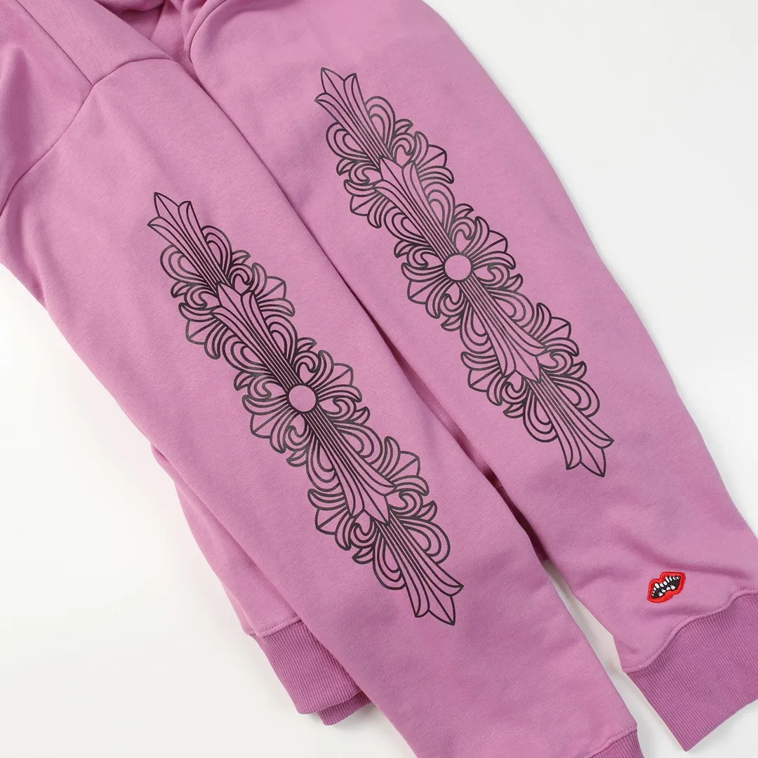 P240 Cross-border model, please do not place an order if you are pursuing quality -Chrome Hearts/Chrome Hearts 23ss graffiti spoof lips👄 printed hooded sweatshirt -High weight, high density and high quality. The wool is soft, delicate and skin-friendly. It feels soft and silky. It has excellent warmth and skin-friendly properties.